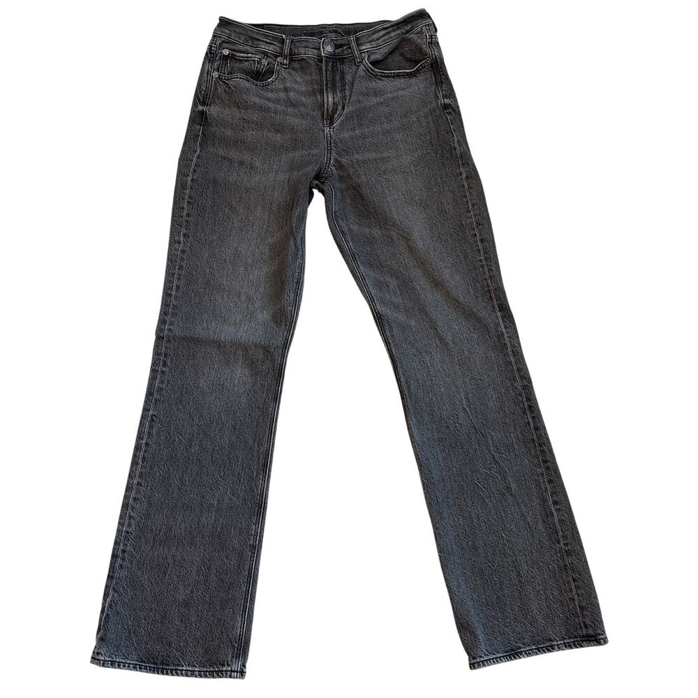 American Eagle Jeans Womens Size 6 Black 90 Bootcut Distressed Mid Rise